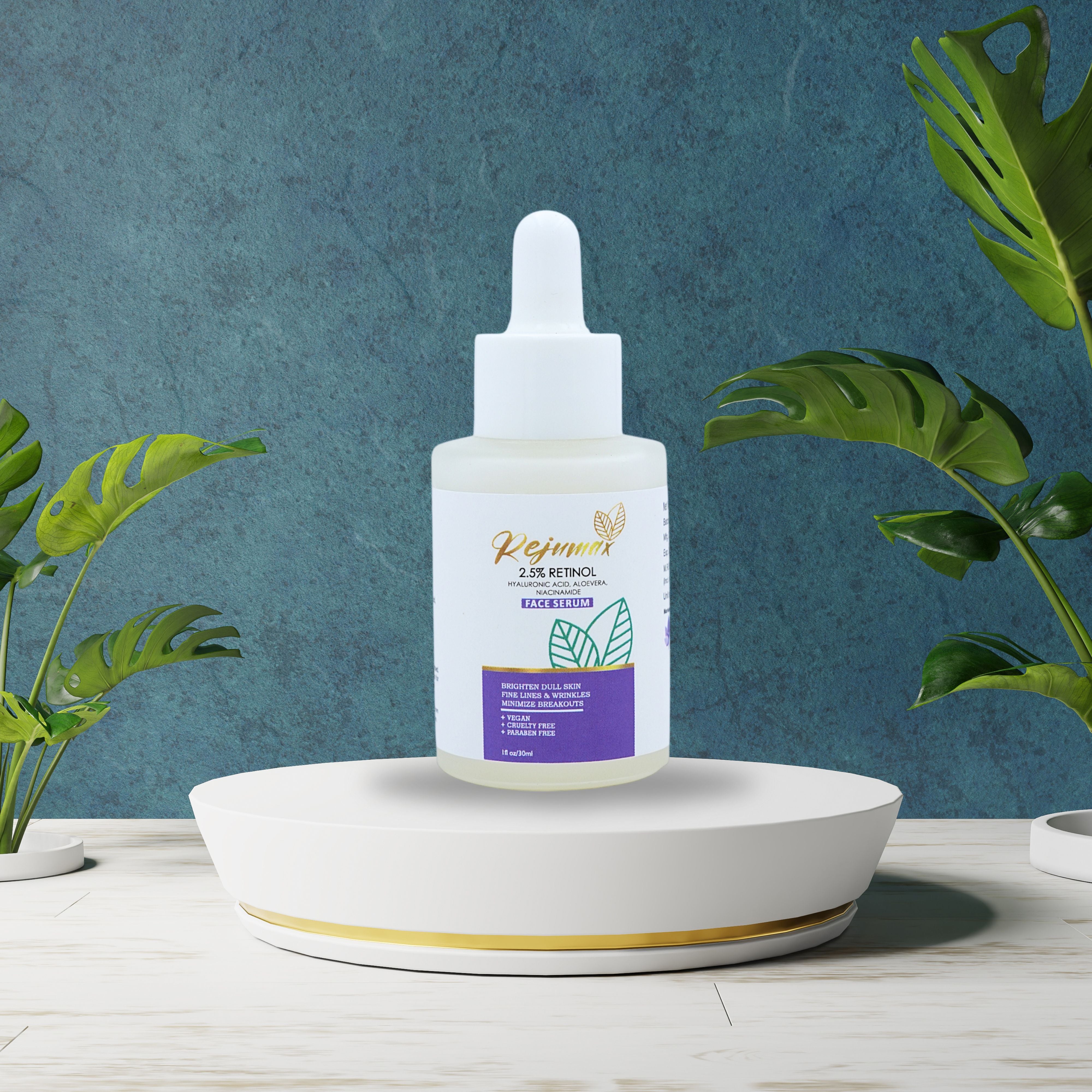 Rejumax 2.5 % Retinol, Hyaluronic Acid, Aloe Vera, Niacinamide Face Serum-30ml